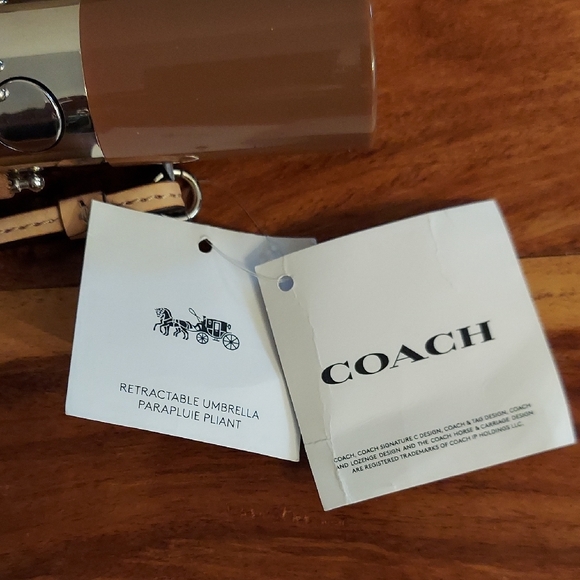 Coach Signature Umbrella, Brown & Tan - Picture 10 of 11